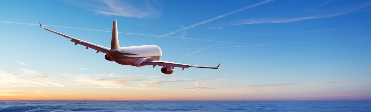 飛行機が飛んでいるイメージ画像